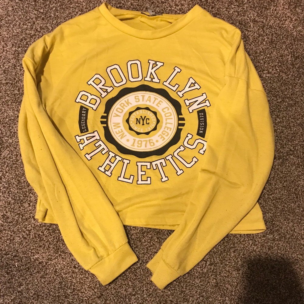 yellow new york state crop top